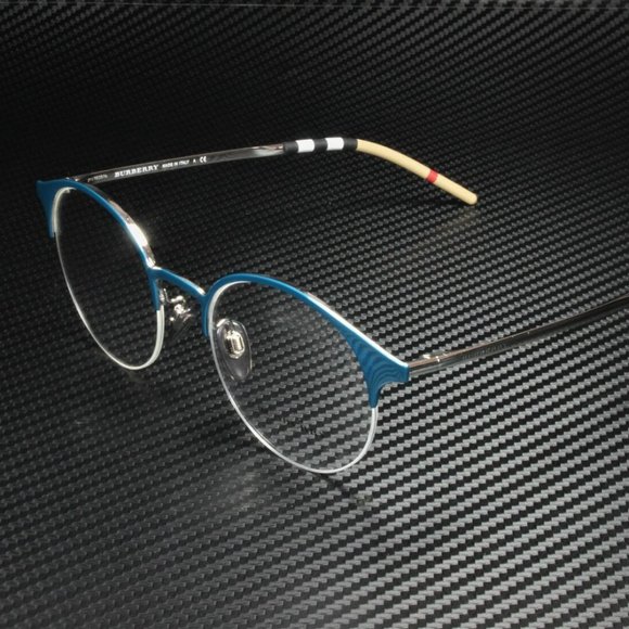 Burberry Silver and Sky Blue 51mm Eyeglasses - Picture 1 of 5